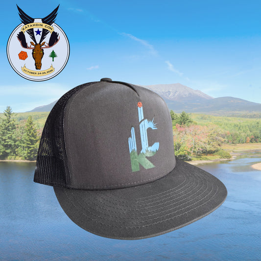 Katahdin Con Flat Brim Trucker Hat - Maine RPG Convention Apparel 4 Styles Available
