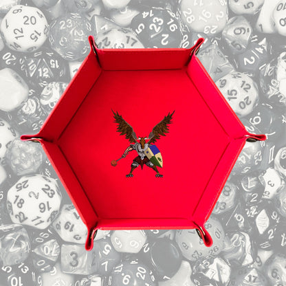 Katahdin Con Dice Tray – Foldable PU Leather Dice Tray for DND, RPG & Tabletop Games | 4 Designs, 6 Colors
